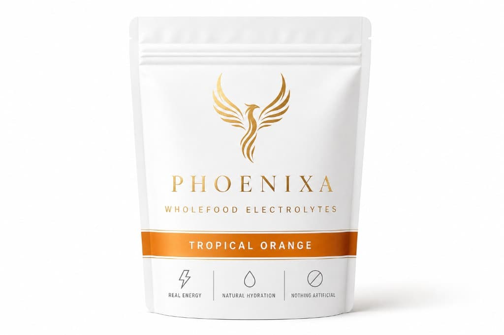Phoenixa Wholefood Electrolytes, Tropical Orange pouch